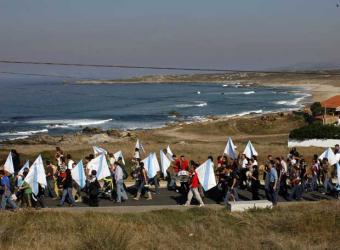 Manifestación en Corrubedo contra las piscifactorías- ANXO IGLESIAS